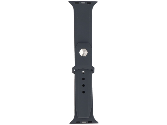 New strap for smartwatch GlacierX Silicone Synthwave Charcoal for Apple Watch 42/44/45/49mm Gray