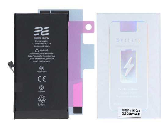 Neue Encore Energy Batterie für Apple iPhone 12 und 12 Pro 616-00644 12,33Wh 3,83V 3220mAh A2479