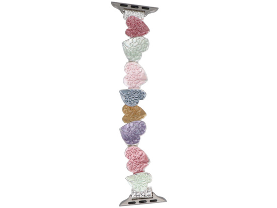 Nuovo braccialetto per smartwatch GlacierX Gleam Heart Stretch Bracelet Sweet Candy per Apple Watch 38/40/41mm Pastel.