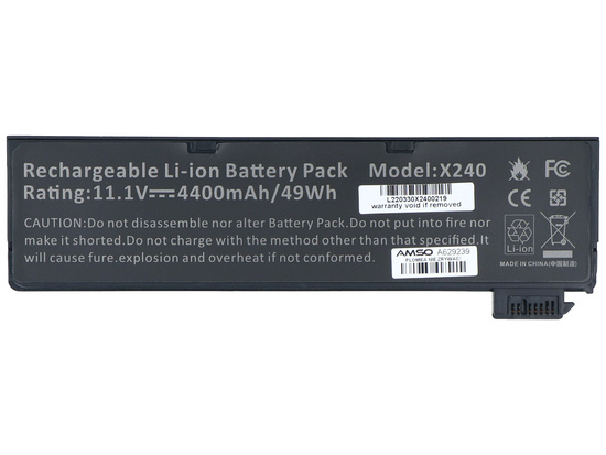 Нова батарея для Lenovo ThinkPad T440 T450 T460 T550 W550s X240 X250 L450 L460 49Wh 11.1V 4400mAh X240