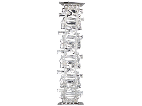 Neue Armbanduhr GlacierX Gleam Ribbon Stretch Bracelet Amber Cloud für Apple Watch 38/40/41mm Silber-Gelb