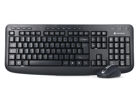 Новий бездротовий комплект Dynabook Keyboard & Silent Mouse KL50M - FR PA5350E-1EFR Клавіатура + Миша + Наклейки