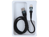 Neues Encore Energy USB-A Lightning-Kabel 2A QC PD zum Laden und Datentransfer 100 cm geflochten schwarz EE103-L