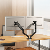 Nouveau Support de Bureau Triadyn DuoFlexMount pour Deux Moniteurs Téléviseurs 13-32" Ergonomique Réglable Rotatif TRD-BLK-2AL-13"-32"