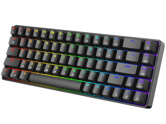 Nowa Gamingowa Klawiatura Mechaniczna Triadyn PLAY ELECTRA RGB Anti-Ghosting Blue Switches Dla Gracza Czarna