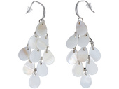 Boucles d'oreilles Cascade Blanches