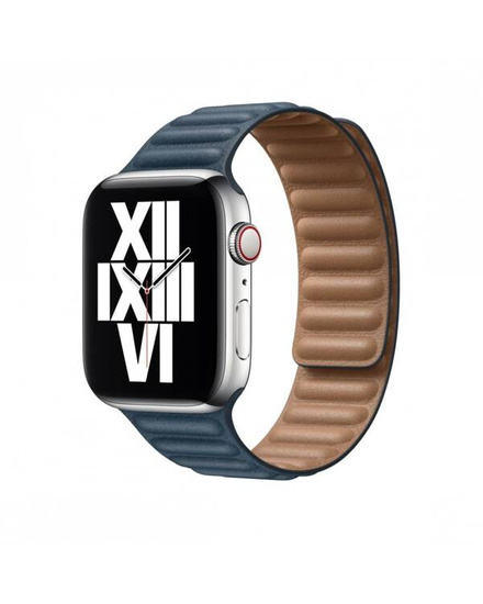 Originál Kožený řemínek Apple Watch Baltic Blue 40 mm S/M