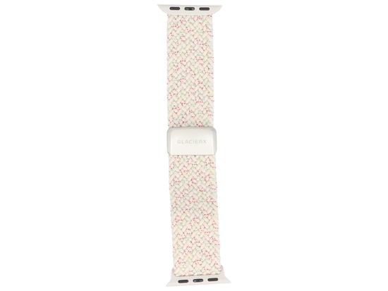 Nuovo cinturino per smartwatch GlacierX Braided Magnetic Buckle Vanilla Sprinkle per Apple Watch 38/40/41mm Crema con accenti colorati