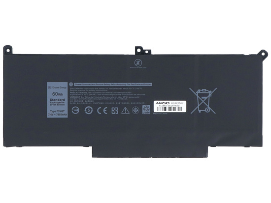 Нова батарея Encore Energy для Dell Latitude 7280 7290 7380 7390 7480 7490 60Wh 7.6V 7895mAh F3YGT