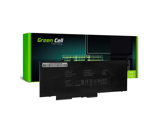 Neuer Green Cell Akku für Dell Latitude 5280 5290 5480 5490 5491 5495 5580 5590 5591 Precision 3520 3530 7.6V 46Wh 6000mAh GJKNX