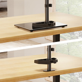 New Triadyn DuoBase Desk Mount for Two Monitors TVs 13-27" Ergonomic Adjustable Rotatable TRD-BLK-2ST-13"-27"