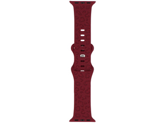 New strap for the GlacierX Silicone Leopard Burgundy smartwatch for Apple Watch 38/40/41mm Burgundy.