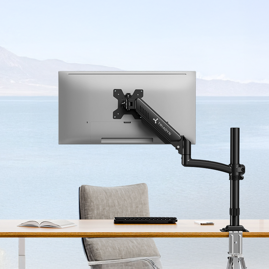 New Triadyn HighFlexMount Desk Mount for Single Monitor TV 13-34" Ergonomic Adjustable Rotatable TRD-BLK-Hi1AL