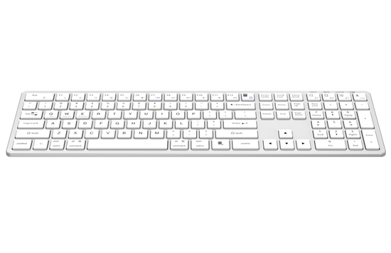 Nuova Tastiera Wireless Triadyn PROTEUS Bluetooth 2.4GHz 4-Dispositivi Ufficio Slim Batteria Argento