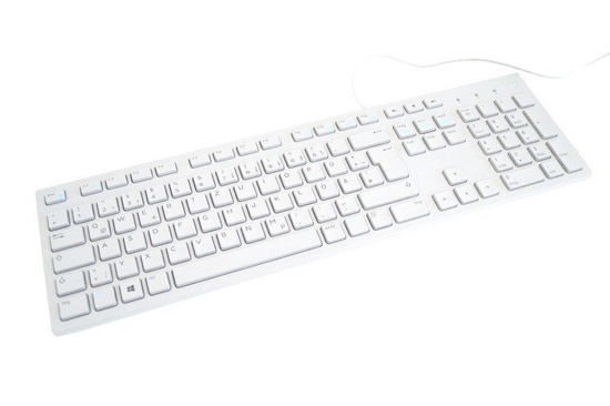 New Dell QuietKey KB216 White USB QWERTZ OEM Keyboard