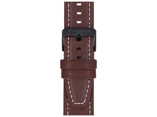 Nový pásek na smartwatch GlacierX Classic Leather Brown Hnědý 22mm