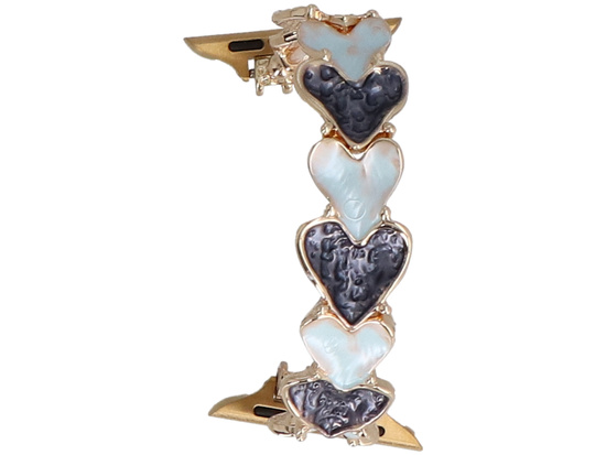 Нова браслет для смарт-годинника GlacierX Gleam Heartplay Stretch Bracelet Sea Wave для Apple Watch 38/40/41mm Золото-Синій