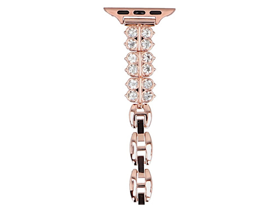 Nouveau bracelet pour smartwatch GlacierX Zirconia Clover Chain Bracelet Rose Gold pour Apple Watch 38/40/41mm couleur Or Rose