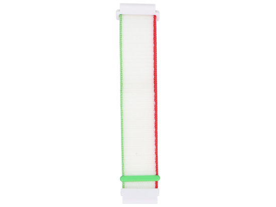 Nouvelle sangle pour smartwatch GlacierX Grip Strap Nylon Ice White Blanc glacier + rouge et vert 22mm