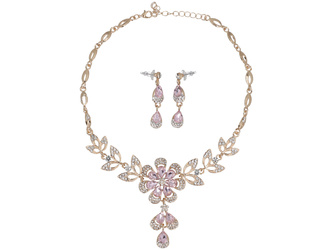 Set di gioielli Fiabesco Lilla collana + orecchini