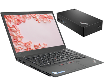 Dotykový Lenovo ThinkPad T470s i5-6300U 8GB 512GB SSD 1920x1080 Třída A- Windows 10 Home + Nová dokovací stanice Lenovo 40A70045EU