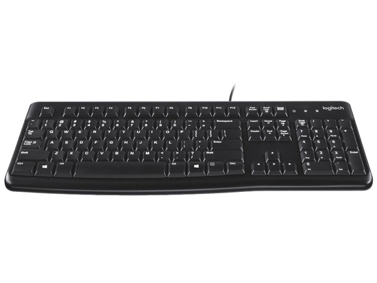 New Logitech K120 USB QWERTY Keyboard Black