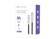 Nový kabel Encore Energy USB-C x2 s pohyblivou zástrčkou QC PD 3A 60W pro nabíjení a přenos dat 100 cm pletený EE122-CC