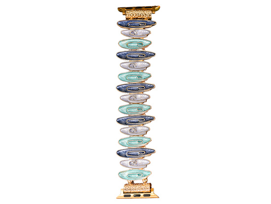 New bracelet for the GlacierX Gleam Waves Stretch Bracelet Coastal Blue smartwatch for Apple Watch 38/40/41mm Sea