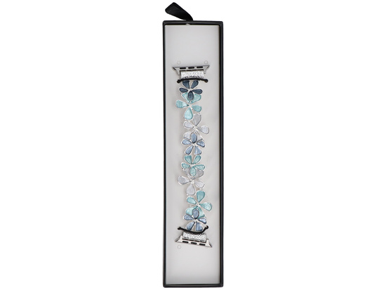 Нова браслет для смарт-годинника GlacierX Gleam Plumeria Stretch Bracelet Coastal Blue для Apple Watch 38/40/41мм Синьо-Zелений