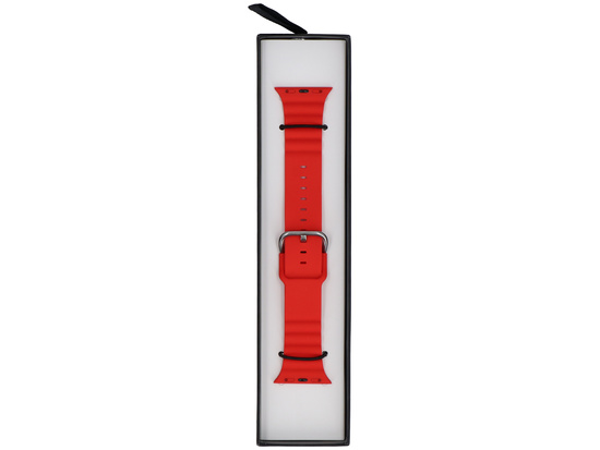 Bracelet pour smartwatch GlacierX Silicone Grooved Crimson Red pour Apple Watch 38/40/41mm Rouge