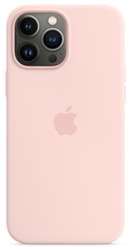 Echtes Case Silikon Apple iPhone 13 Pro Max Kreide rosa