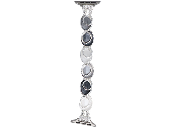 Nueva pulsera para smartwatch GlacierX Gleam Orbit Stretch Bracelet Obsidian Veil para Apple Watch 38/40/41mm Blanco y Negro