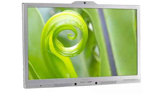 Монітор Philips 241P6Q 24" LED 1920x1080 IPS DisplayPort DVI Камера Сріблястий Без підставки Клас A-