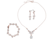 Ensemble de bijoux Éclat Rose : collier + boucles d'oreilles + bracelet.