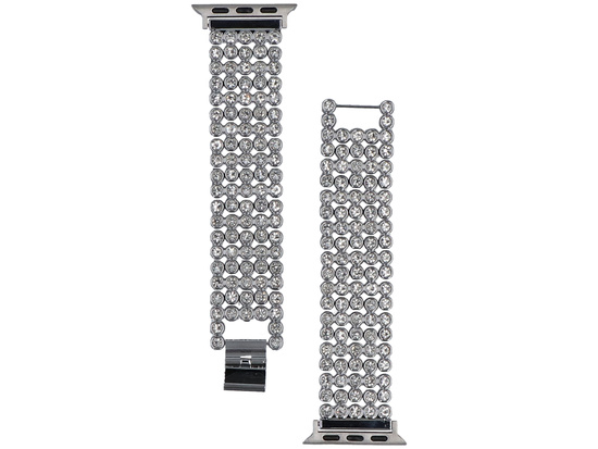 Nuovo bracciale per smartwatch GlacierX Zirconia Grid Bracelet Silver per Apple Watch 38/40/41mm Argento