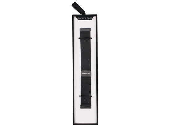 Nouveau bracelet pour smartwatch GlacierX Milanese Magnetic Strap Noir milanais 22mm
