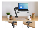 New Triadyn SoloLift Desk Mount for Monitor or Laptop Ergonomic Adjustable Rotating TRD-BLK-1L
