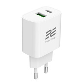 Нова мережна зарядка Encore Energy PD 3.0 Quick Charge 4.0 USB-A USB-C 20W адаптер MD-2083R + Кабель Encore Energy USB 2м
