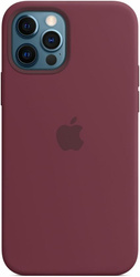 Original silicone case Apple iPhone 12 / 12 Pro Plum