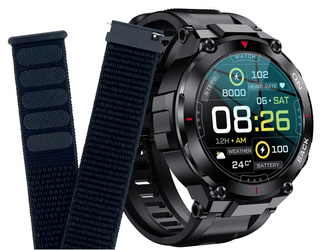 Nuovo Smartwatch GlacierX Navigator Nero + Cinturino GlacierX Grip Strap Nylon Nero 22mm