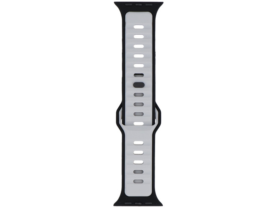 Nový pásek na smartwatch GlacierX Silicone Retro Future Rocket Grey pro Apple Watch 42/44/45/49mm Šedo-černý