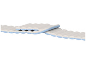 Ensemble de deux bracelets pour smartwatch GlacierX Silicone Magnetic Wave Creamy Sky + Grip Strap Nylon Ocean Blue 22mm