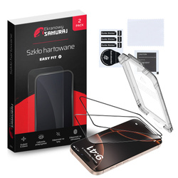 Nouveau Verre de Protection Écran Samurai pour Apple iPhone 13 Pro Max / 14 Plus avec cadre Easy Fit | 2-Pack