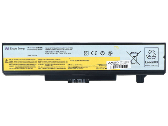 New Encore Energy battery for Lenovo G500 G510 G580 G710 G480 IdeaPad P580 Y480 Z480 48Wh 10.8V 4400mAh L11L6Y01