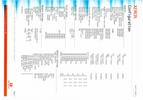 Xerox Phaser 6180MFP Multifunkční barevné laserové zařízení Skenování Tisk Fax Fax 60 000 stran