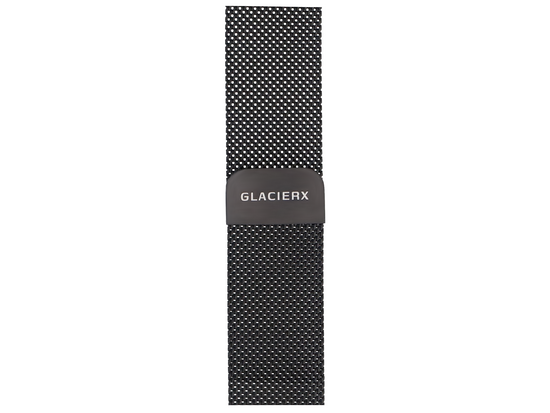 Nouvelle bracelet pour smartwatch GlacierX Milanese Magnetic Strap Black mesh Noir 22mm