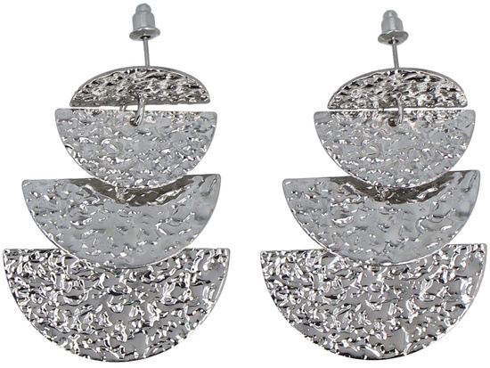 Boucles d'oreilles Ondes Argentées