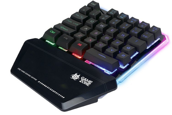 New One-Handed Gaming Keyboard Tracer GAMEZONE Brawler RGB TRAKLA46381 For Gamers