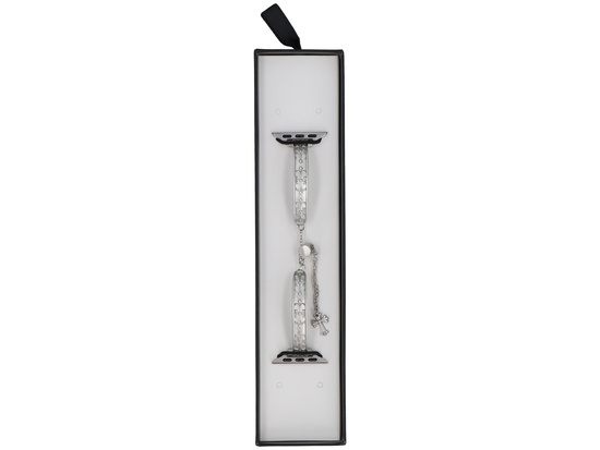 Nuovo bracciale per smartwatch GlacierX Slider Clasp Arc Bracelet Satin Silver per Apple Watch 38/40/41mm Argento Opaco