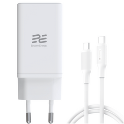 Нова мережна зарядка GaN 65W USB-A + 2x USB-C QC PPS PD Encore Energy MD-6590R + кабель 2x USB-C 100см
